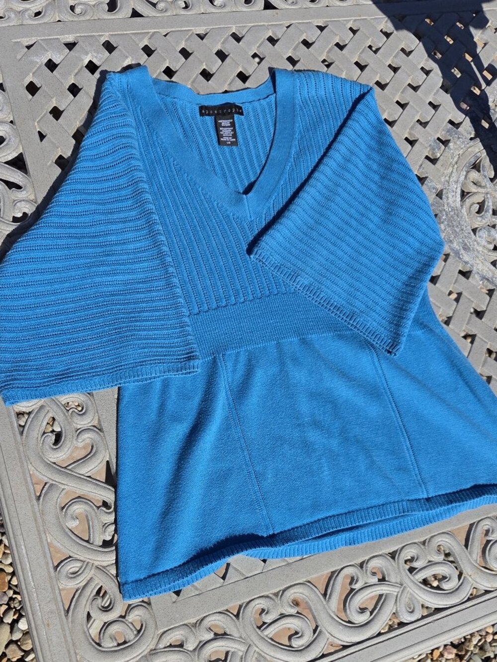 Womens Apostrophe Teal Blue Cardigan L